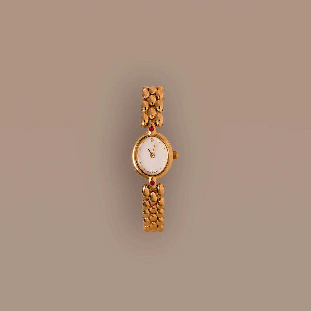 Cherry Blossom Timepiece Silver 18K Gold Plated