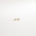 Pear Diamond Studs Silver 18K Gold Plated
