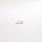 Pear Diamond Studs Silver 18K Gold Plated