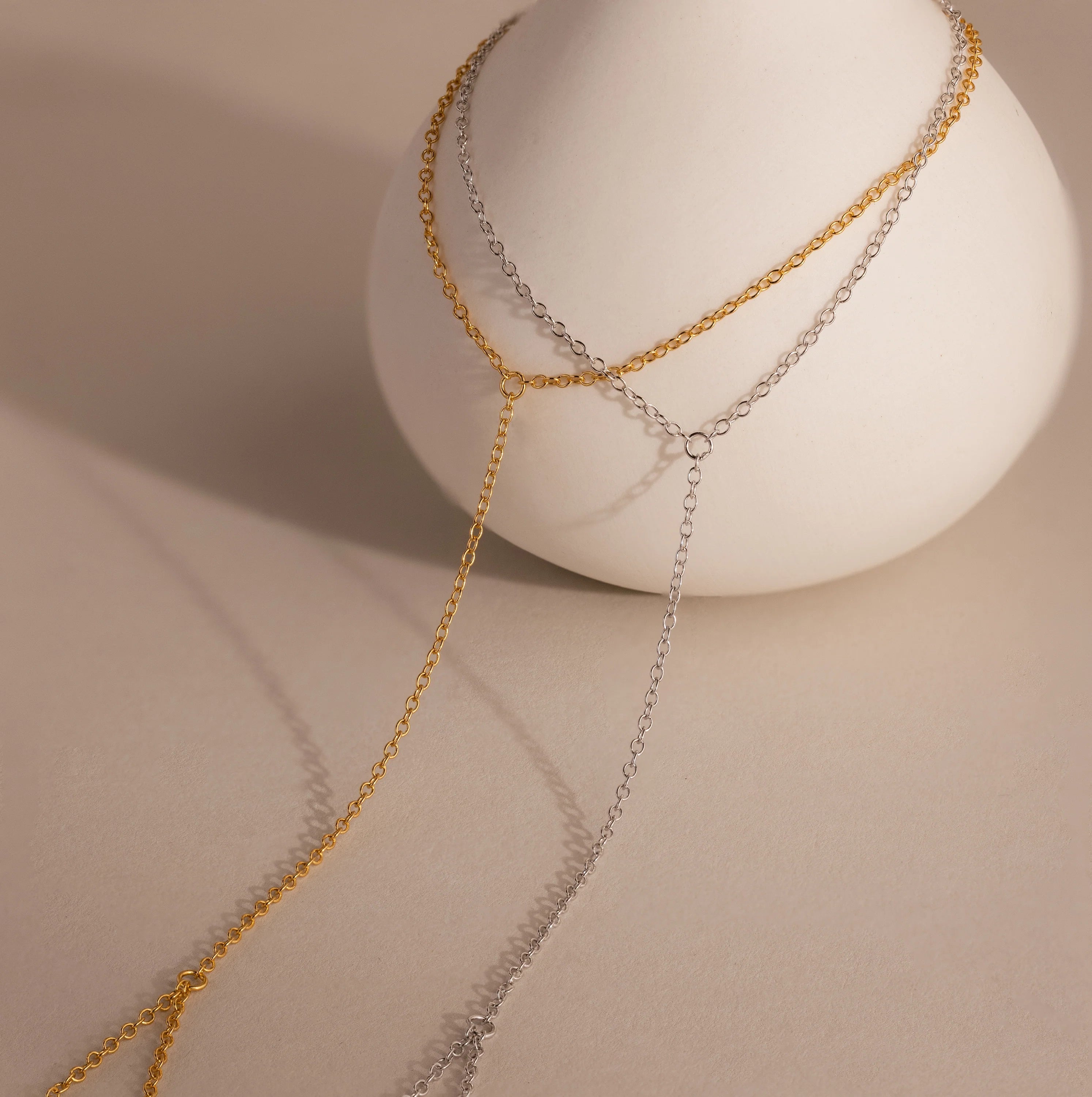 Dainty Hand Chain Bracelet Silver 18K Gold Plated