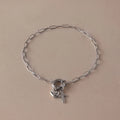 Cross & Heart Charm Bracelet Silver 18K Gold Plated