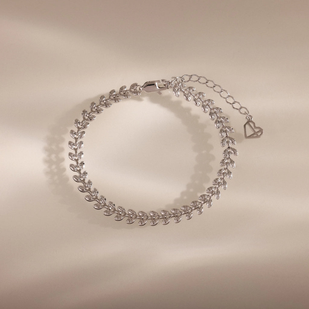 Fishtail Chain Bracelet  Silver 18K Gold Plated