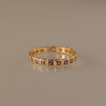 Eternity Bezel Amethyst Ring Silver 18K Gold Plated