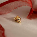 Diamond Strawberry Charm Silver 18K Gold Plated