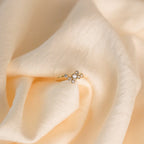 Cluster Birthstone Ring Silver 18K Gold Plated