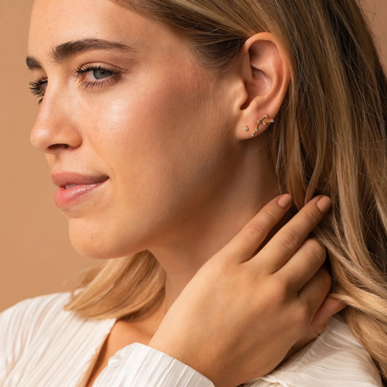 Constellation Earrings Silver 18K Gold Plated