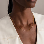 Dot Station Necklace Silver 18K Gold Plated