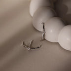 Diamonds Arc Studs Silver 18K Gold Plated