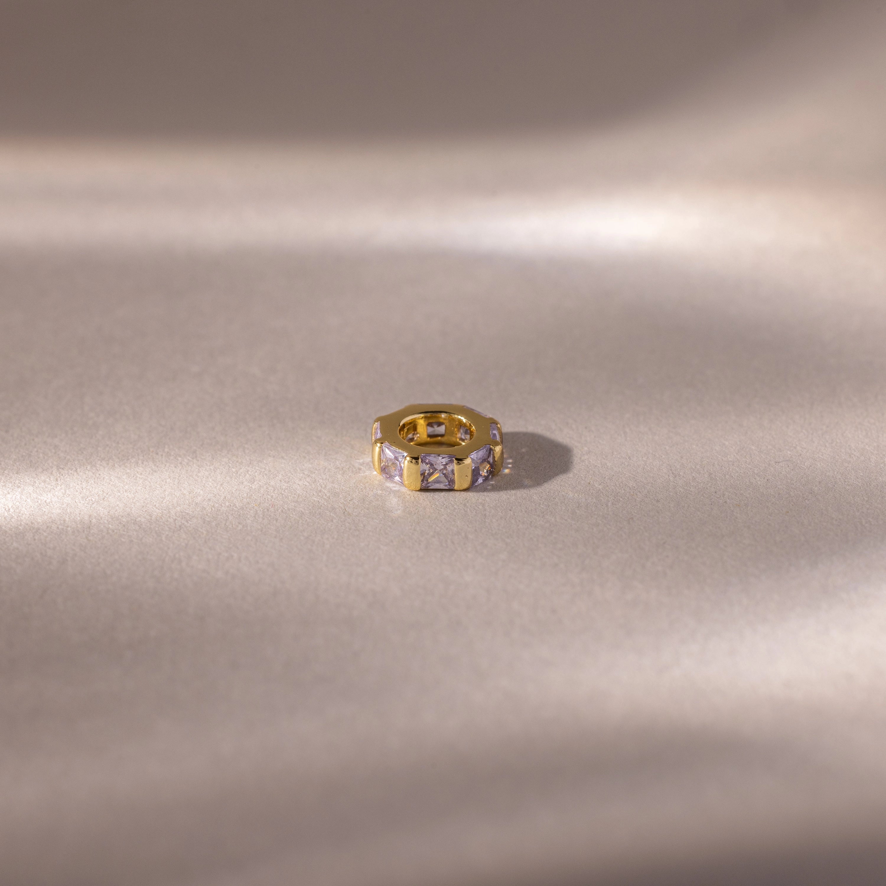 Infinity Princess Alexandrite Charm  Silver 18K Gold Plated