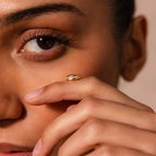 Diamond Pave Dome Spacer Charm Silver 18K Gold Plated