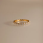 Lace Eternity Birthstone Ring Silver 18K Gold Plated