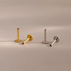 Flatback Post Set   Silver 18K Gold Plated