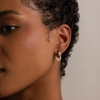 Mixed Metal Circle Hoops Silver 18K Gold Plated