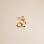 Emily Pave Star Huggies Silver 18K Gold Plated