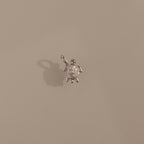 Diamond Turtle Charm Silver 18K Gold Plated