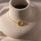 Dainty Organic Fingerprint Bracelet  Silver 18K Gold Plated