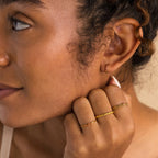 Dainty Pave Birthstone Huggies Silver 18K Gold Plated
