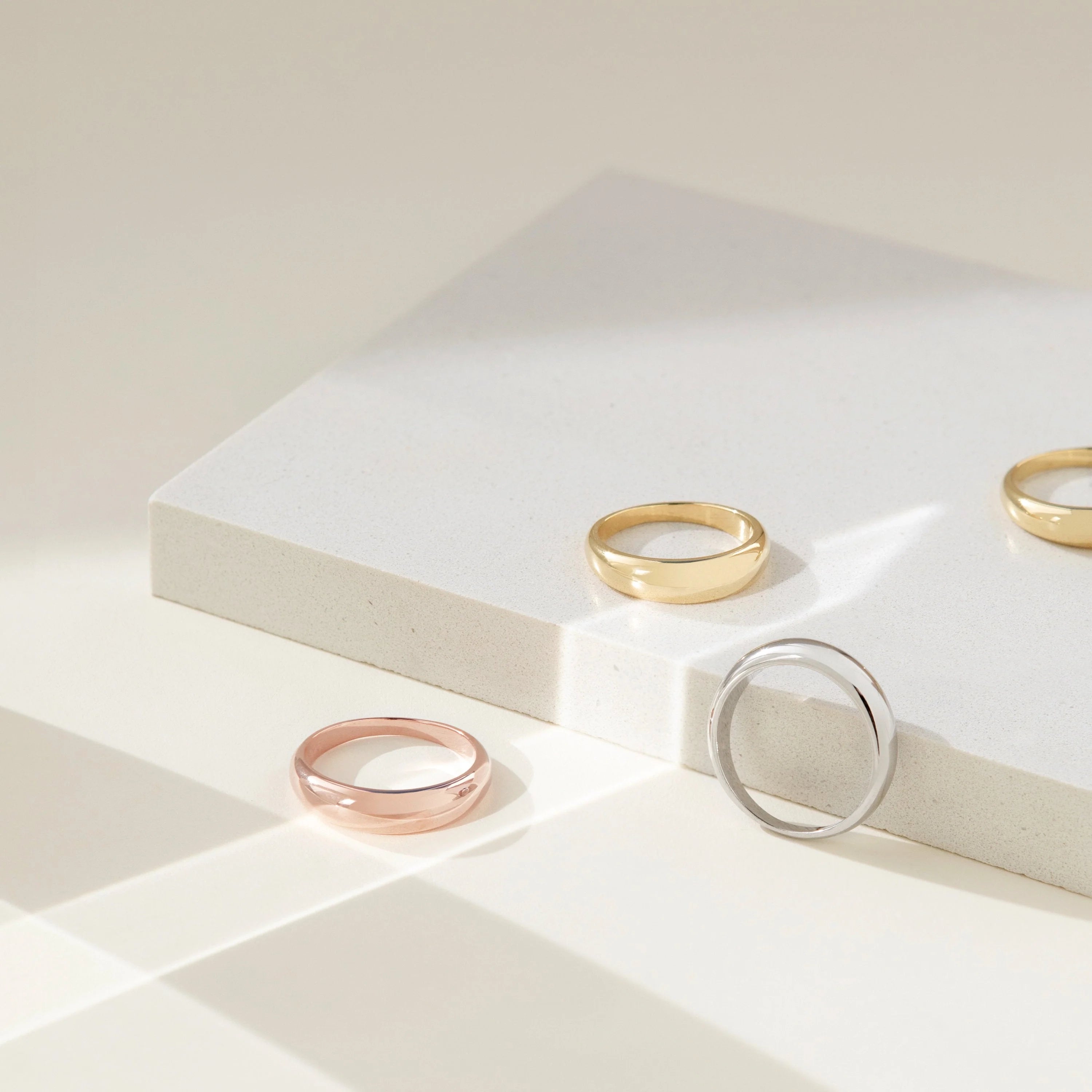 Dome Ring Silver 18K Gold Plated