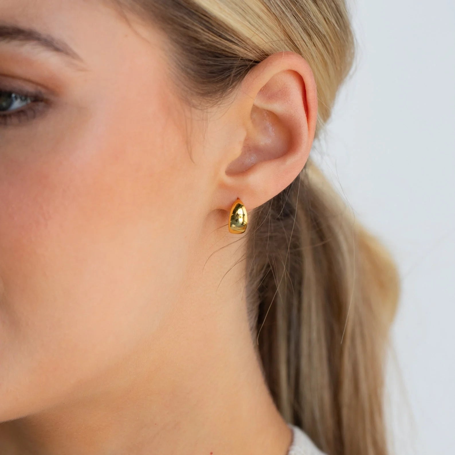 Olivia Hoops Silver 18K Gold Plated