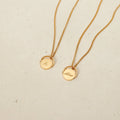 Spinner Pendant Necklace Silver 18K Gold Plated