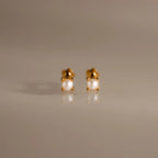 Baby Venus Flatback Studs Silver 18K Gold Plated