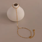Sparkle Hand Chain Bracelet Silver 18K Gold Plated