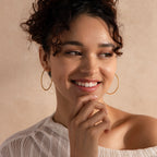 Thin Sparkle Hoops Silver 18K Gold Plated