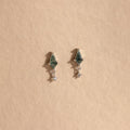 Agate Kite Drop Earrings Silver 18K Gold Plated
