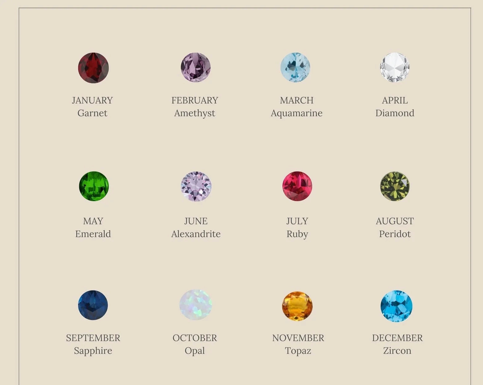 Genevieve Birthstone Huggies