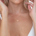 Bee Coin Necklace Silver 18K Gold Plated
