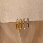 Pave Link Drop Earrings Silver 18K Gold Plated
