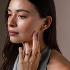 Oval Duo Hoops Silver 18K Gold Plated