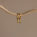 Ericka Emerald Huggies Silver 18K Gold Plated