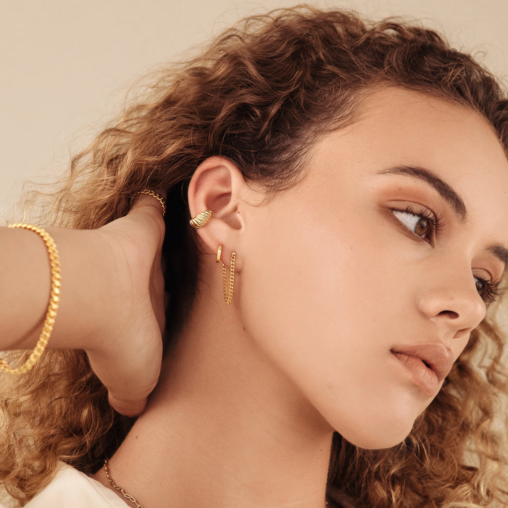 Editor Huggies Silver 18K Gold Plated