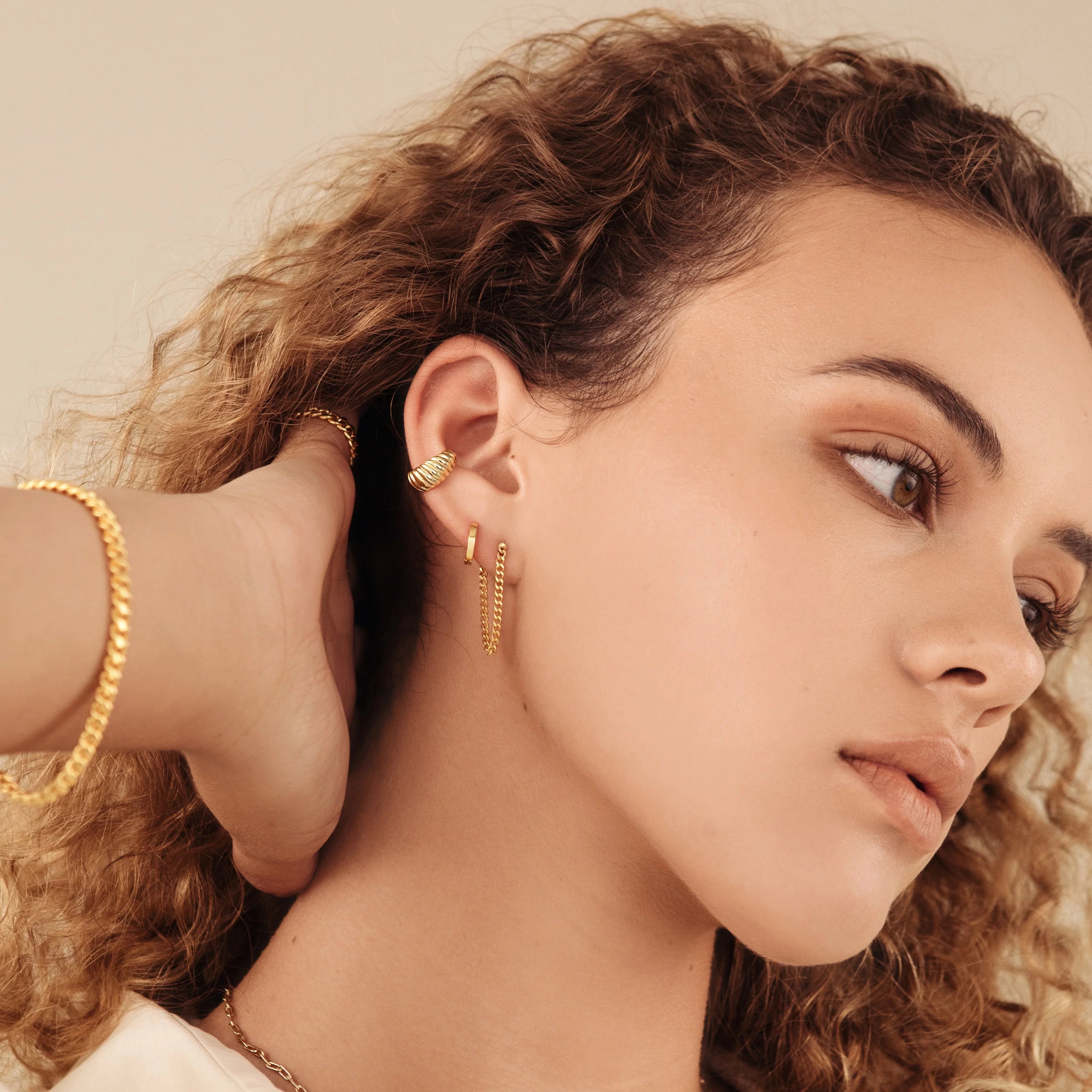 Editor Huggies Silver 18K Gold Plated