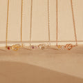 Love Knot Birthstone Necklace Silver 18K Gold Plated