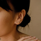 Love Knot Studs Silver 18K Gold Plated
