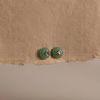 Jade Bird Studs Silver 18K Gold Plated