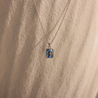 North Star Gemstone Necklace Silver 18K Gold Plated