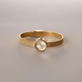 Round Braided Timepiece Silver 18K Gold Plated