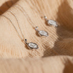 Initial Pendant Necklace Silver 18K Gold Plated
