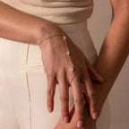 Moonstone Hand Chain Bracelet  Silver 18K Gold Plated