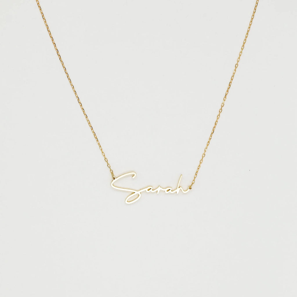 Summer Name Necklace Silver 18K Gold Plated