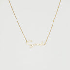 Summer Name Necklace Silver 18K Gold Plated