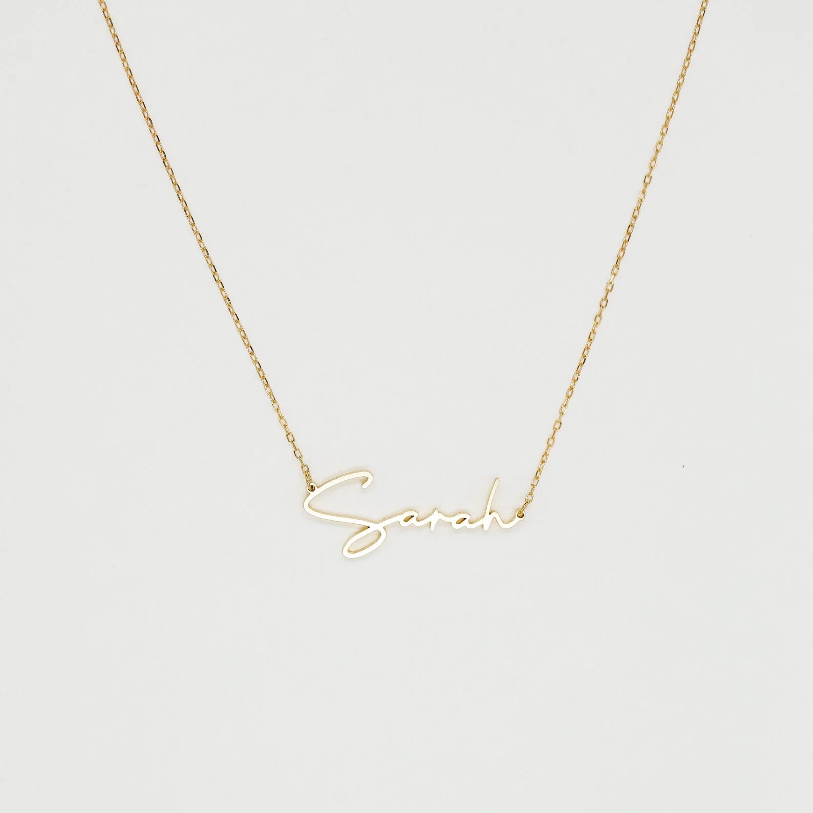Summer Name Necklace Silver 18K Gold Plated