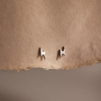 Dainty Bold Stud Earrings Silver 18K Gold Plated