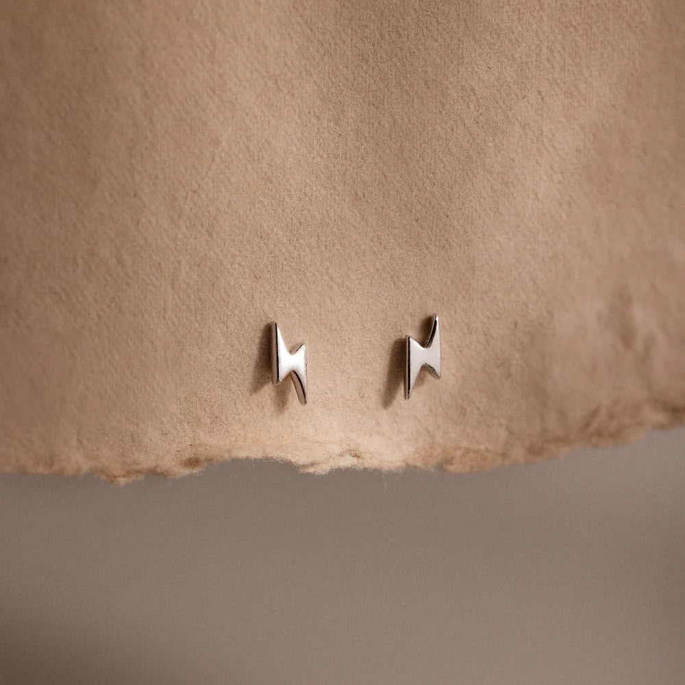 Dainty Bold Stud Earrings Silver 18K Gold Plated
