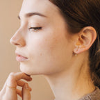 Dot Ear Jackets Silver 18K Gold Plated