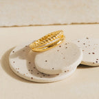 Twisted Band Duo Ring in Silver 18K Gold Plated