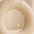 Diamond Nugget Necklace Silver 18K Gold Plated